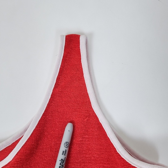 Vintage terry cloth tank top muscle shirt swimming uniform instructor towel - Picture 2 of 6